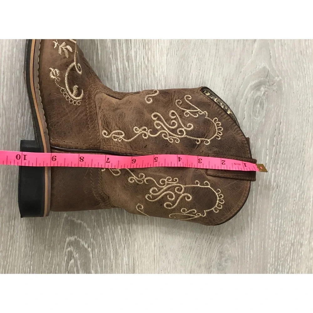 Smoky Mountain Girls Brown Leather Western Cowboy 2 Youth Rodeo Country‎ Gift